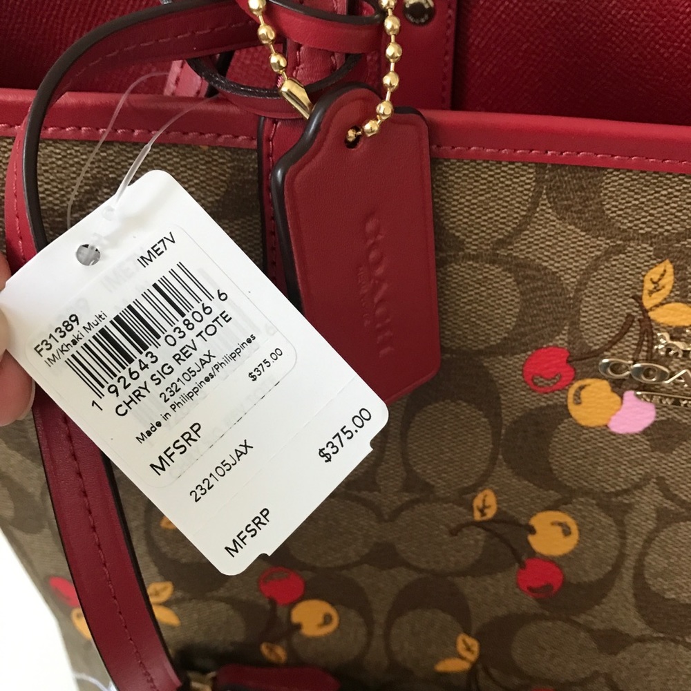 💦🌸coach reversible tote🌸shoulder bag/large - Picture 3 of 8